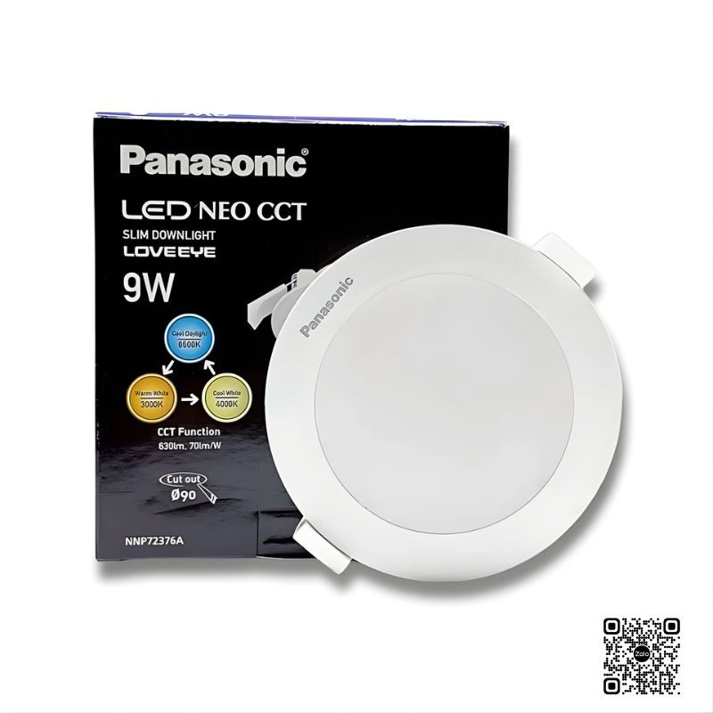 Đèn LED Âm Trần Panasonic Neo Slim 2G NNP72376A 9W | 3 Chế Độ Màu